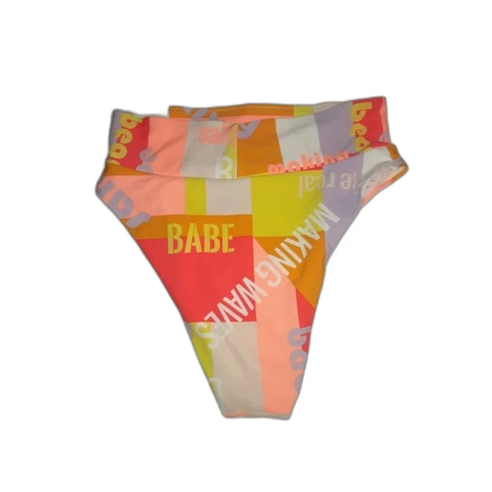 Aerie Medium High-Waisted graphics Bikini